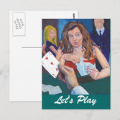 Lass uns spielen postkarte (Vorne/Hinten)