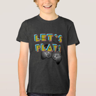 Lass uns spielen - Videospiele-Tag Tri-Blend Shirt