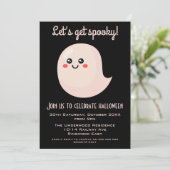 LASS UNS SPOOKY-HALLOWEEN-PARTY MACHEN EINLADUNG (Stehend Vorderseite)
