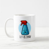 Lass uns Spray Funny Praying Bottle Puff Kaffeetasse (Links)