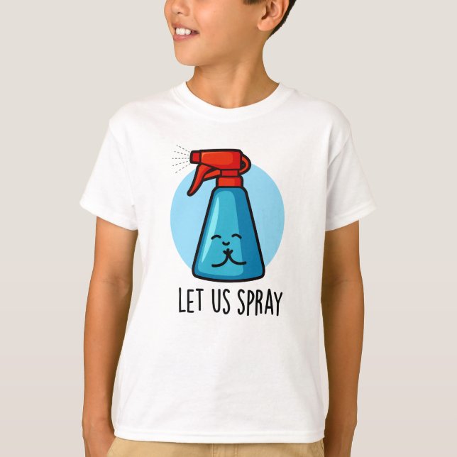 Lass uns Spray Funny Praying Bottle Puff T-Shirt (Vorderseite)