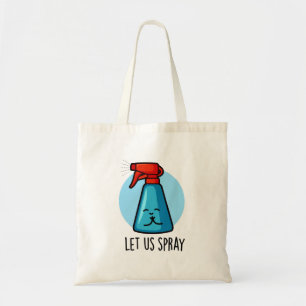 Lass uns Spray Funny Praying Bottle Puff Tragetasche