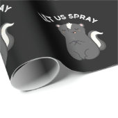 Lass uns Spray Funny Skunk Pun Dark BG Geschenkpapier (Rolleneckpunkt)