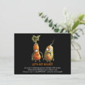 LASS UNS SPRECHEN! Schwarzes Halloween Einladung (Stehend Vorderseite)