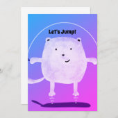 Lass uns springen! einladung (Vorne/Hinten)