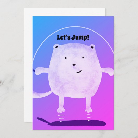 Lass uns springen! einladung (Vorne/Hinten)