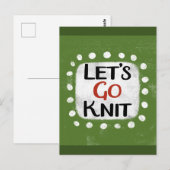 Lass uns Strick Postkarte gehen (Vorne/Hinten)