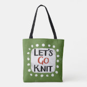 Lass uns Strick Tote Tasche gehen (Rückseite)