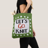 Lass uns Strick Tote Tasche gehen (Von Nahem)
