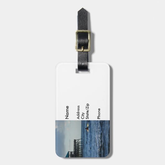 Lass uns surfen gehen gepäckanhänger (Vorderseite vertikal)