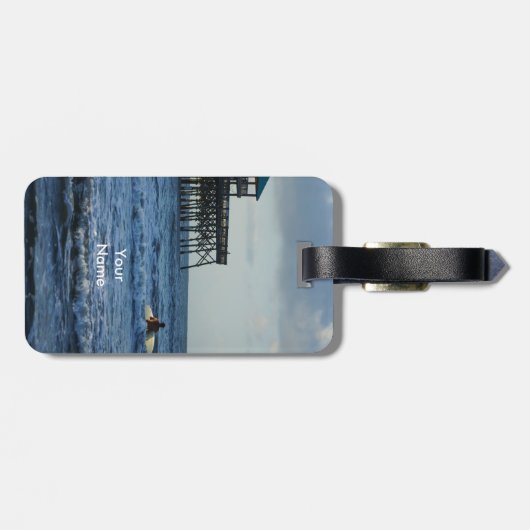 Lass uns surfen gehen gepäckanhänger (Rückseite horizontal)