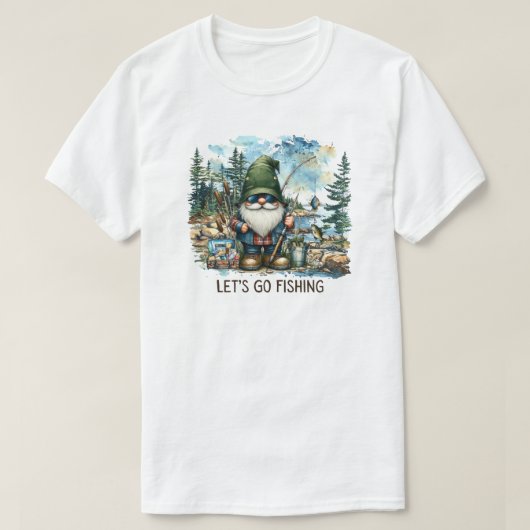 Lass uns T - Shirt fischen gehen (Design vorne)