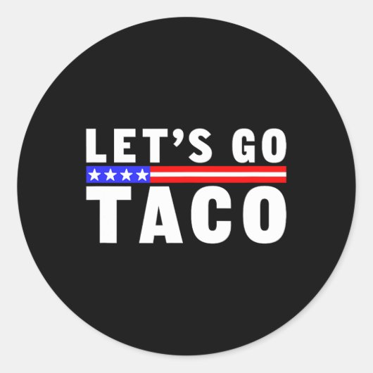 Lass uns Taco5 gehen Runder Aufkleber (Vorderseite)