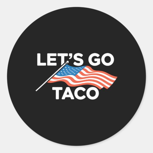 Lass uns Taco 27 gehen Runder Aufkleber (Vorderseite)
