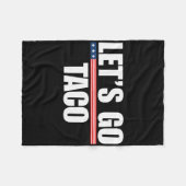 Lass uns Taco Funny immer Hühner ausgehen 2 Fleecedecke (Vorderseite (Horizontal))