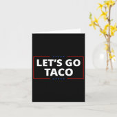 Lass uns Taco Funny Parody Meme 2 gehen Karte (Gelbe Blume)