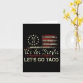 Lass uns Taco Funny Parody Meme 4 gehen Karte (Gelbe Blume)