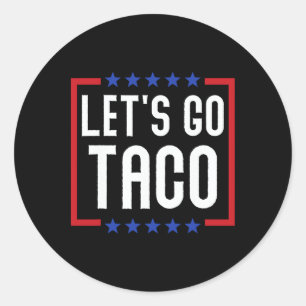 Lass uns Taco lustig USA patriotischer Taco-Liebha Runder Aufkleber