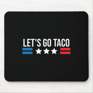 Lass uns Taco lustig USA US Vintage-Flagge 1 Mousepad
