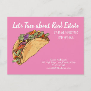 Lass uns taco-mäßig über Empfehlungsmarketing im I Postkarte
