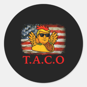Lass uns Taco Shirt T.a.c.o Funny Trendy Chicken T Runder Aufkleber