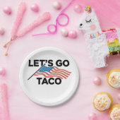 Lass uns TACO Trump immer ausgehen Pappteller (Party)