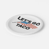 Lass uns TACO Trump immer ausgehen Pappteller (Schrägansicht)