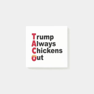 Lass uns TACO Trump immer ausgehen Post-it Klebezettel