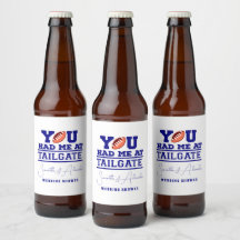 Lass uns Tailgate Celebrate Blue Bridal Couple Sho