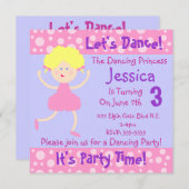 Lass uns tanzen ~ Es ist Party Time~Kindergeburtst Einladung (Vorne/Hinten)