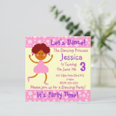 Lass uns tanzen ~ Es ist Party Time~Kindergeburtst Einladung (Stehend Vorderseite)