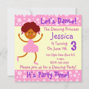 Lass uns tanzen ~ Es ist Party Time~Kindergeburtst Einladung