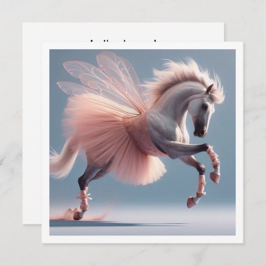 Lass uns tanzen! Magisches Pferdetänzerchen, Pferd Einladung (Vorne/Hinten)