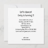 Lass uns tanzen! Magisches Pferdetänzerchen, Pferd Einladung (Rückseite)