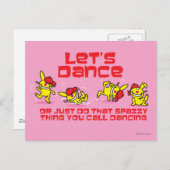 Lass uns tanzen postkarte (Vorne/Hinten)