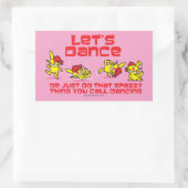 Lass uns tanzen rechteckiger aufkleber (Tasche)