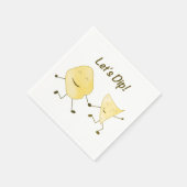 Lass uns tauchen! (Cartoon Potato & Tortilla Chip) Serviette (Ecke)
