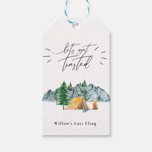 Lass uns Toasted Bachelorette bekommen Geschenkanhänger (Vorderseite)