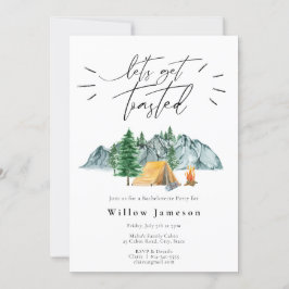 Lass uns Toasted Bachelorette-Camping bekommen Einladung