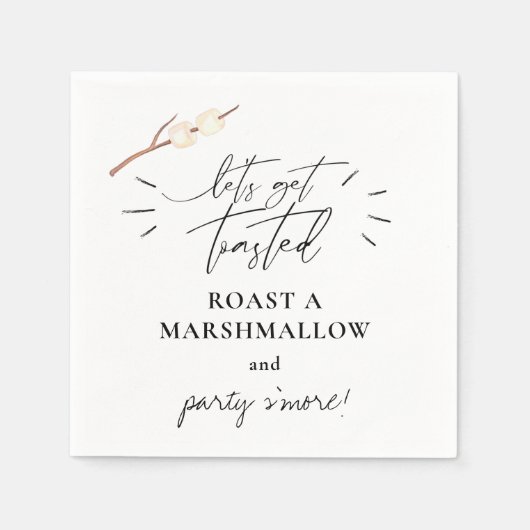 Lass uns Toasted S'more Marshmallow holen Serviette (Vorderseite)