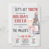 Lass uns Toasty Holiday heißen Weihnachten Party Einladung (Vorderseite)
