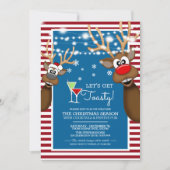 Lass uns Toasty Weihnachtscocktail-Party holen Einladung (Vorderseite)