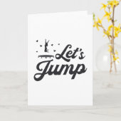 Lass uns Trampolin Gymnast Funny Trampolining spri Karte (Gelbe Blume)