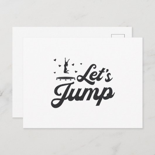 Lass uns Trampolin Gymnast Funny Trampolining spri Postkarte (Vorne/Hinten)
