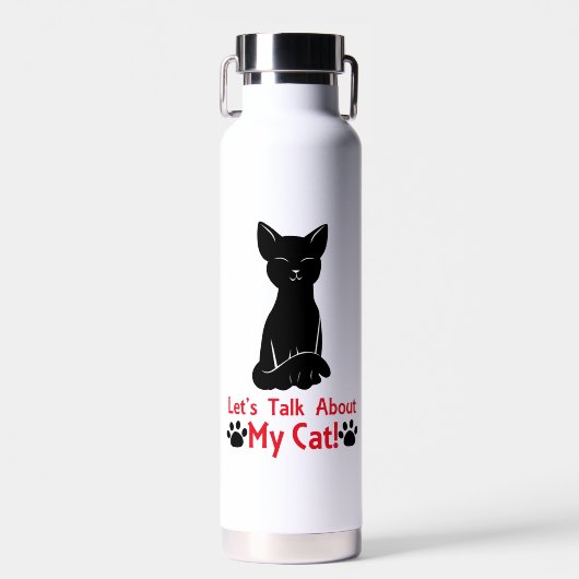 Lass uns über meine Katze reden Trinkflasche (Vorne)
