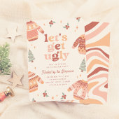 Lass uns Ugly Retro Weihnachten Ugly Sweater Party Einladung