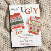 Lass uns Ugly Sweater Weihnachtsfest Party bekomme Einladung