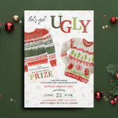 Lass uns Ugly Sweater Weihnachtsfest Party bekomme Einladung