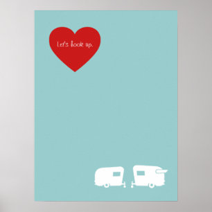 Lass uns uns treffen? Vintage-Camper-Treffen-RV-Pl Poster
