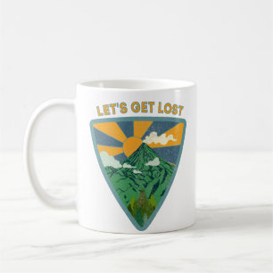 Lass uns verlorene Vintage-Wanderung gehen Kaffeetasse